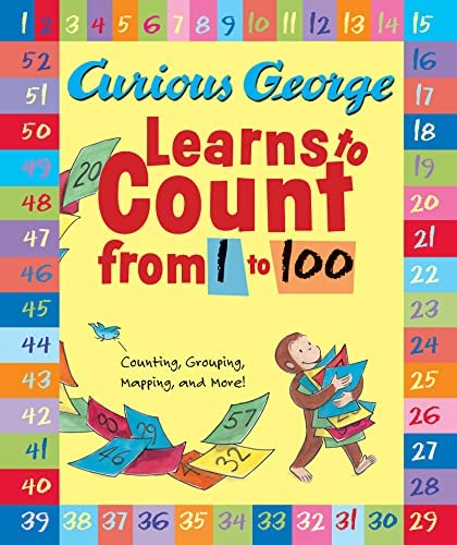 Curious George Learns to Count from 1 to 100 [Library Binding]  [4歲及以上]