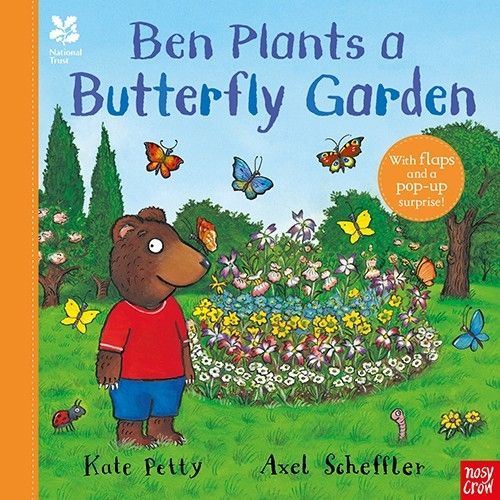 Ben plants a butterfly garden