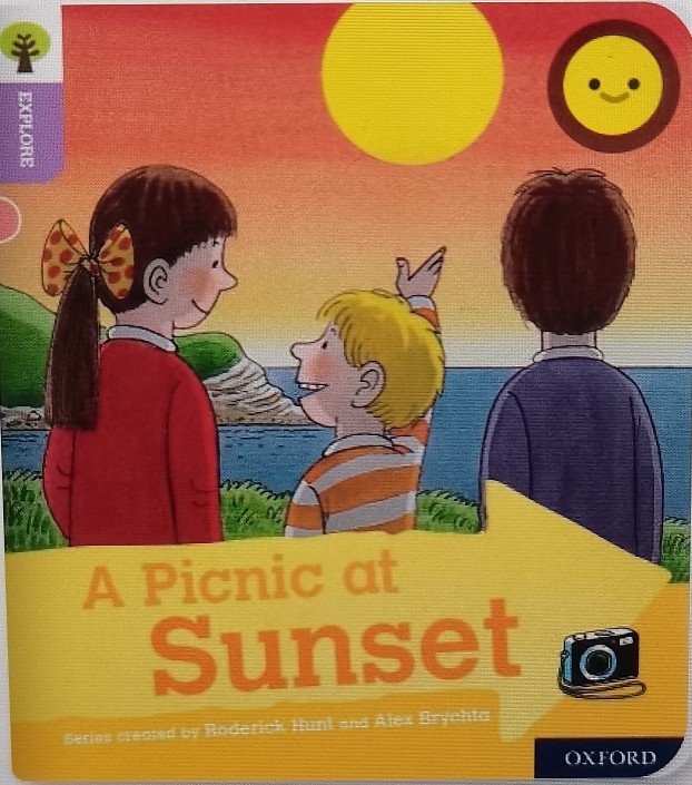 a picnic at sunset