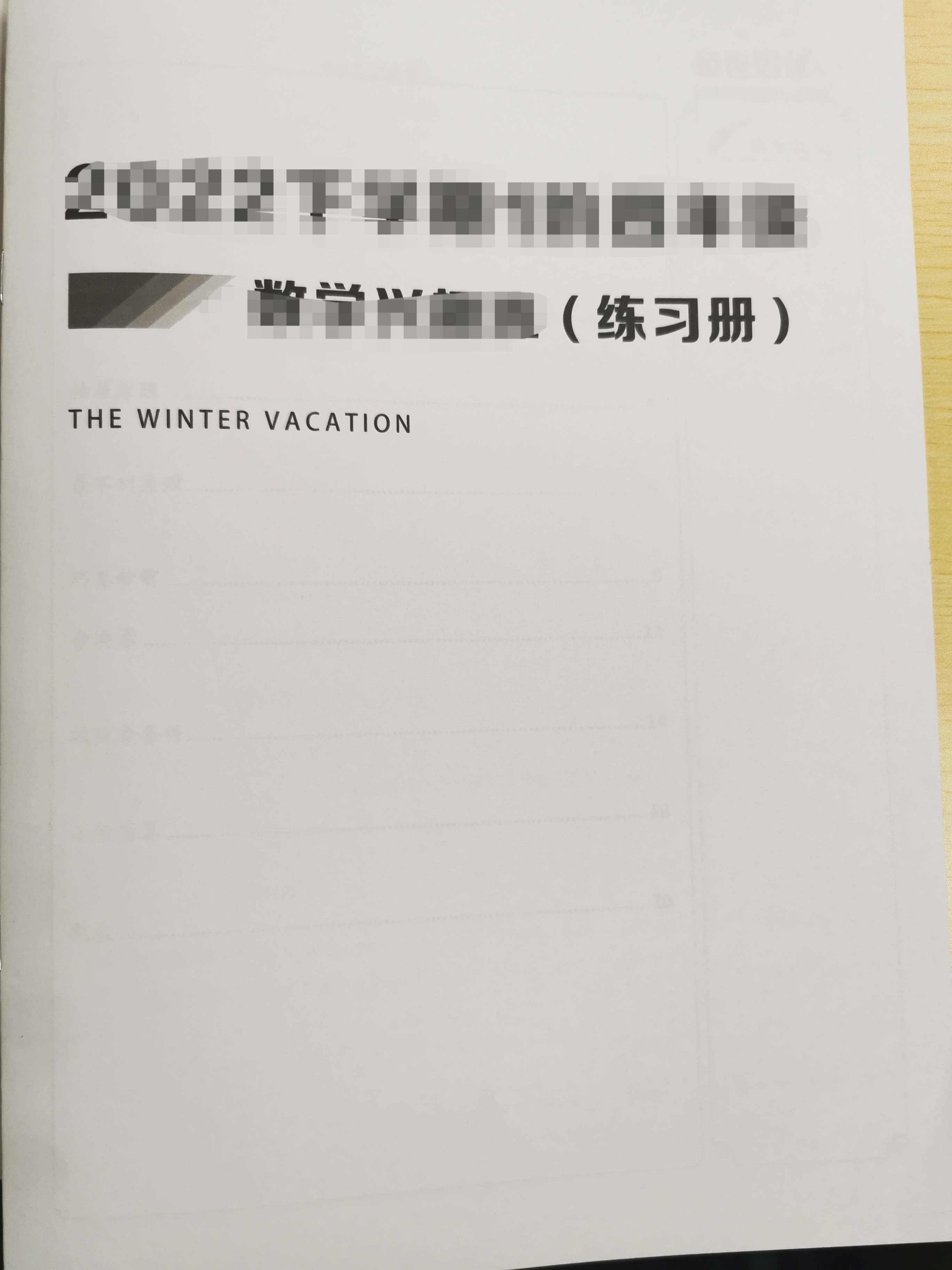 領(lǐng)世四年級寒假練習(xí)冊