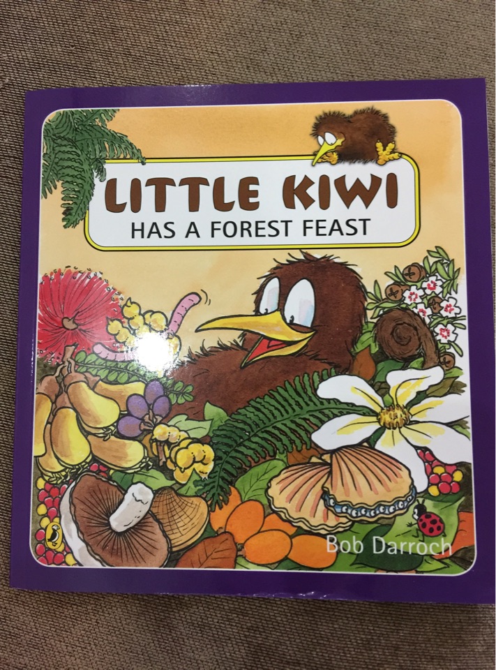 little kiwi  has a forest feast