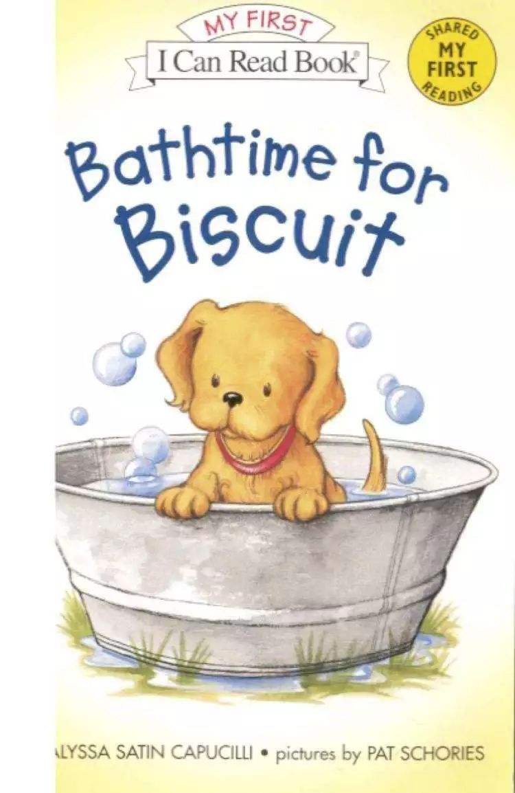 Bath time for Biscuit