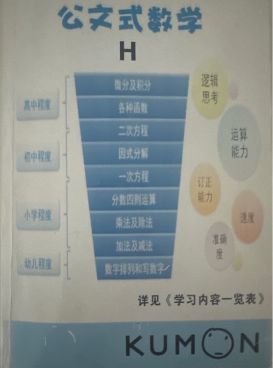 公文式數(shù)學(xué) H