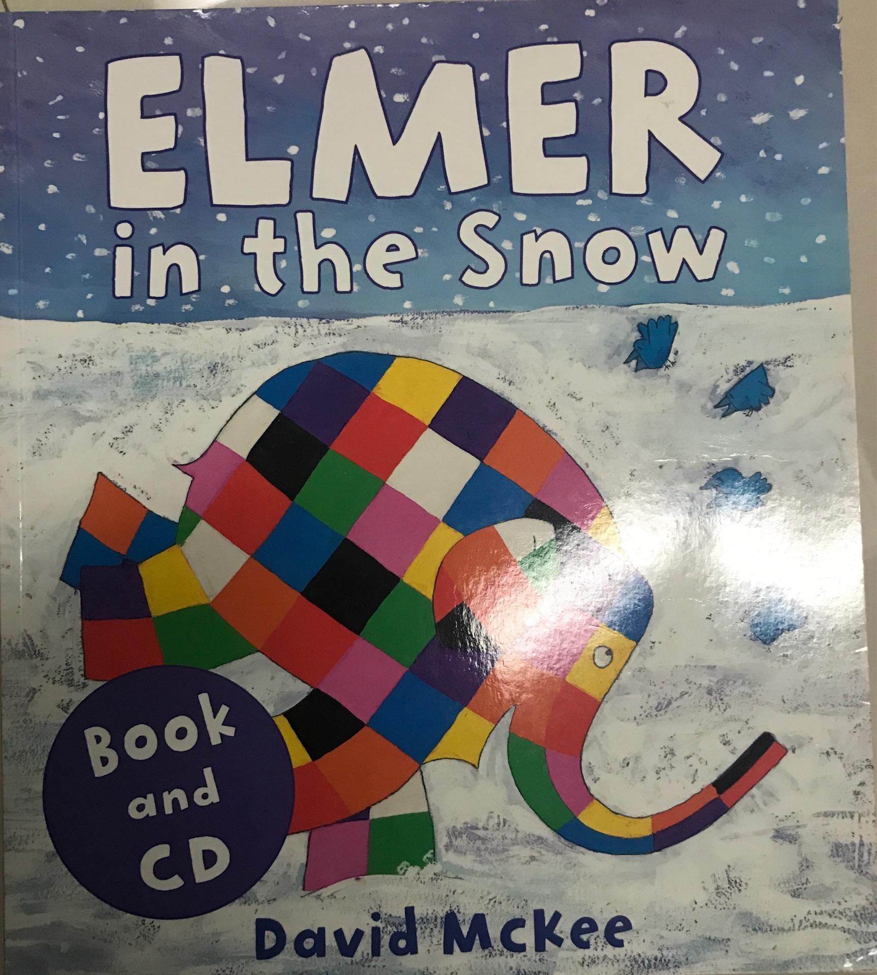 elmer in the snow