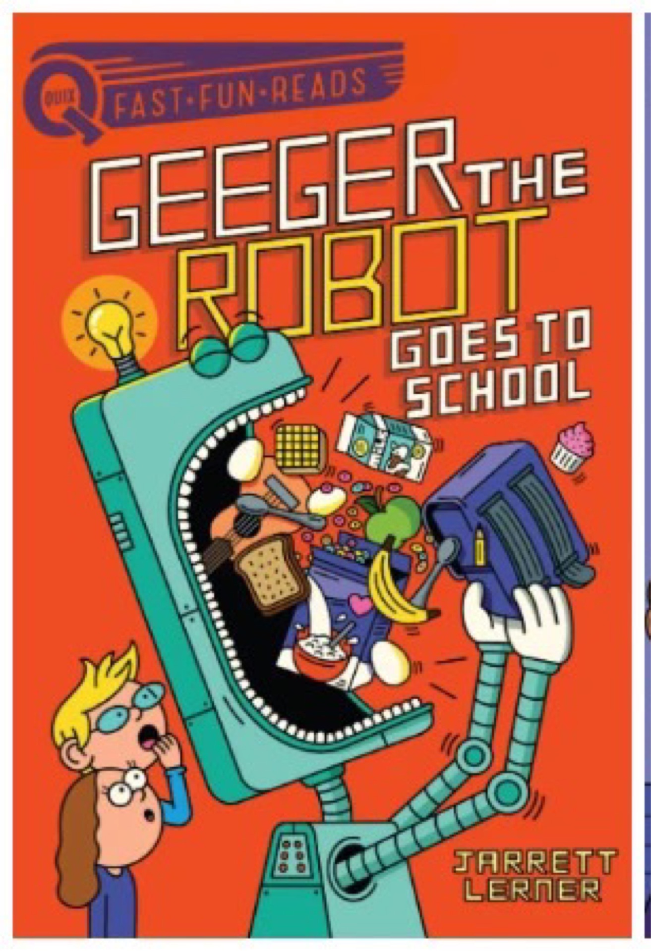 Geeger the robot goes to school