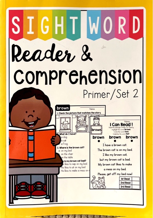 Sight Word Reader and Comprehension Primer/Set 2