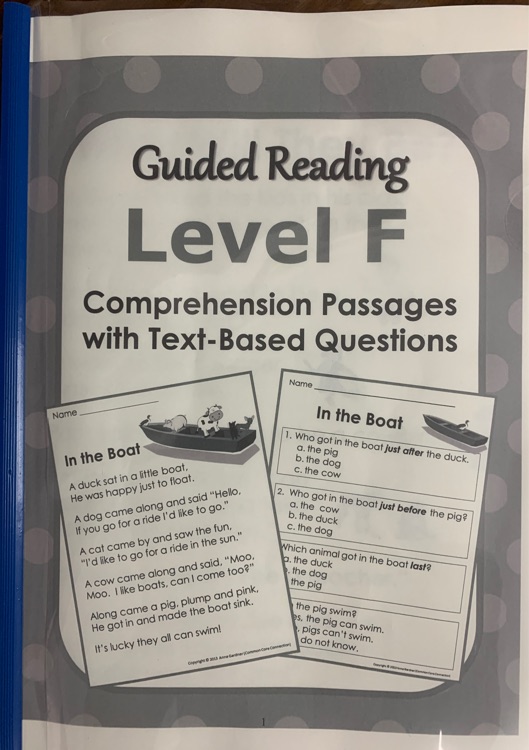 Guided reading level F