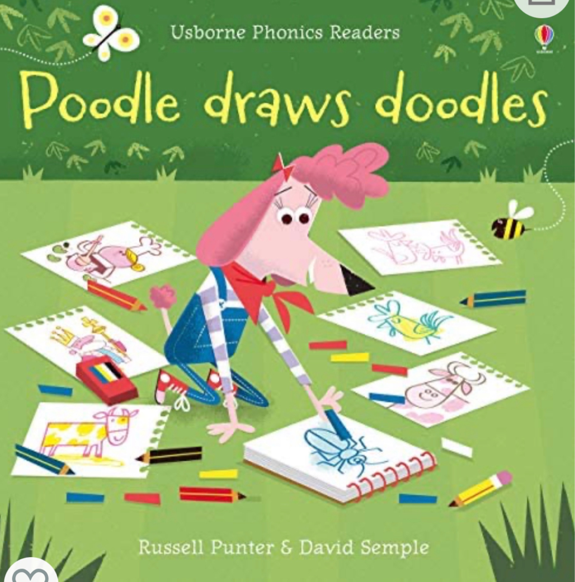 Poodle draws doodles