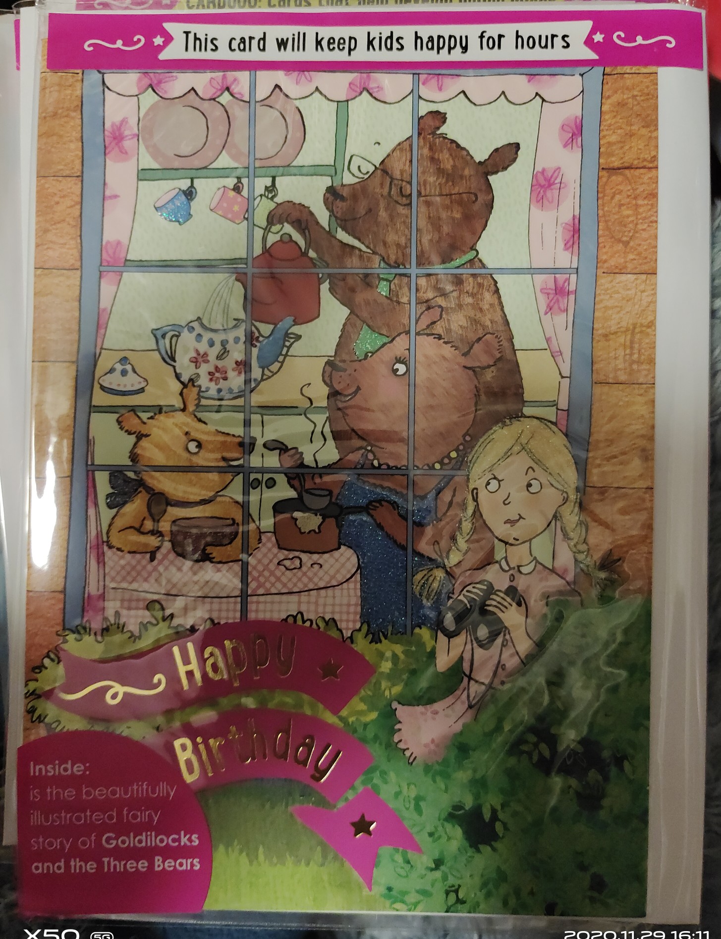 Goldilocks and the Three Bears-Happy Birthday 2016 (Story Cards)