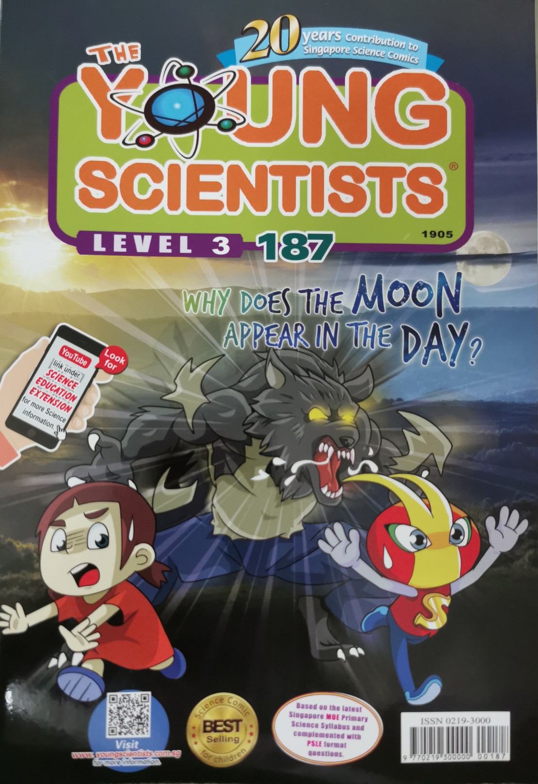 Young Scientist 187 Level 3 Why does the moon appear in the day