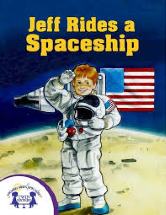 Jeff rides a spaceship