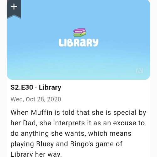 Bluey S02E30 Library