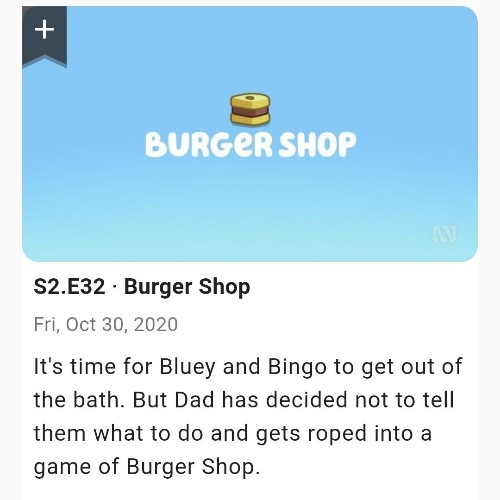 Bluey S02E32 Burger Shop