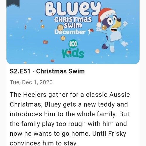 Bluey S02E51 Christmas Swim