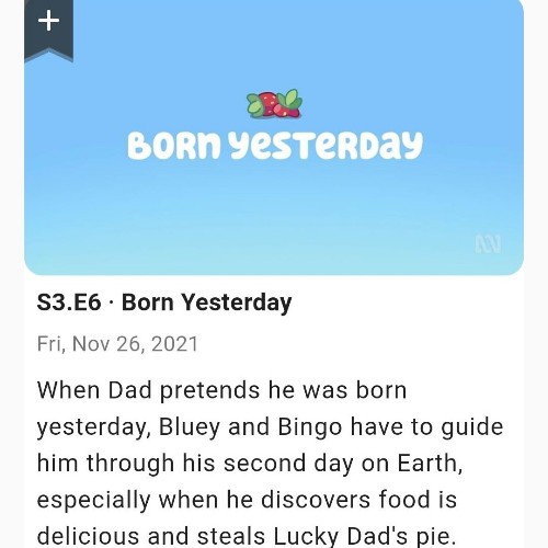 Bluey S03E06 Born Yesterday