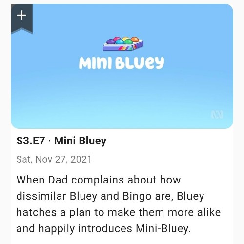 Bluey S03E07 Mini Bluey