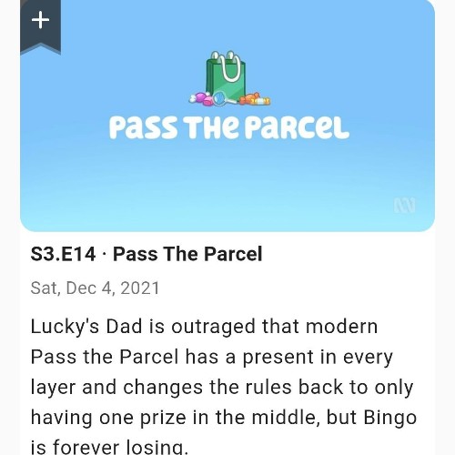 Bluey S03E14 Pass The Parcel