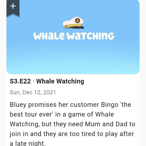 Bluey S03E22 Whale Watching