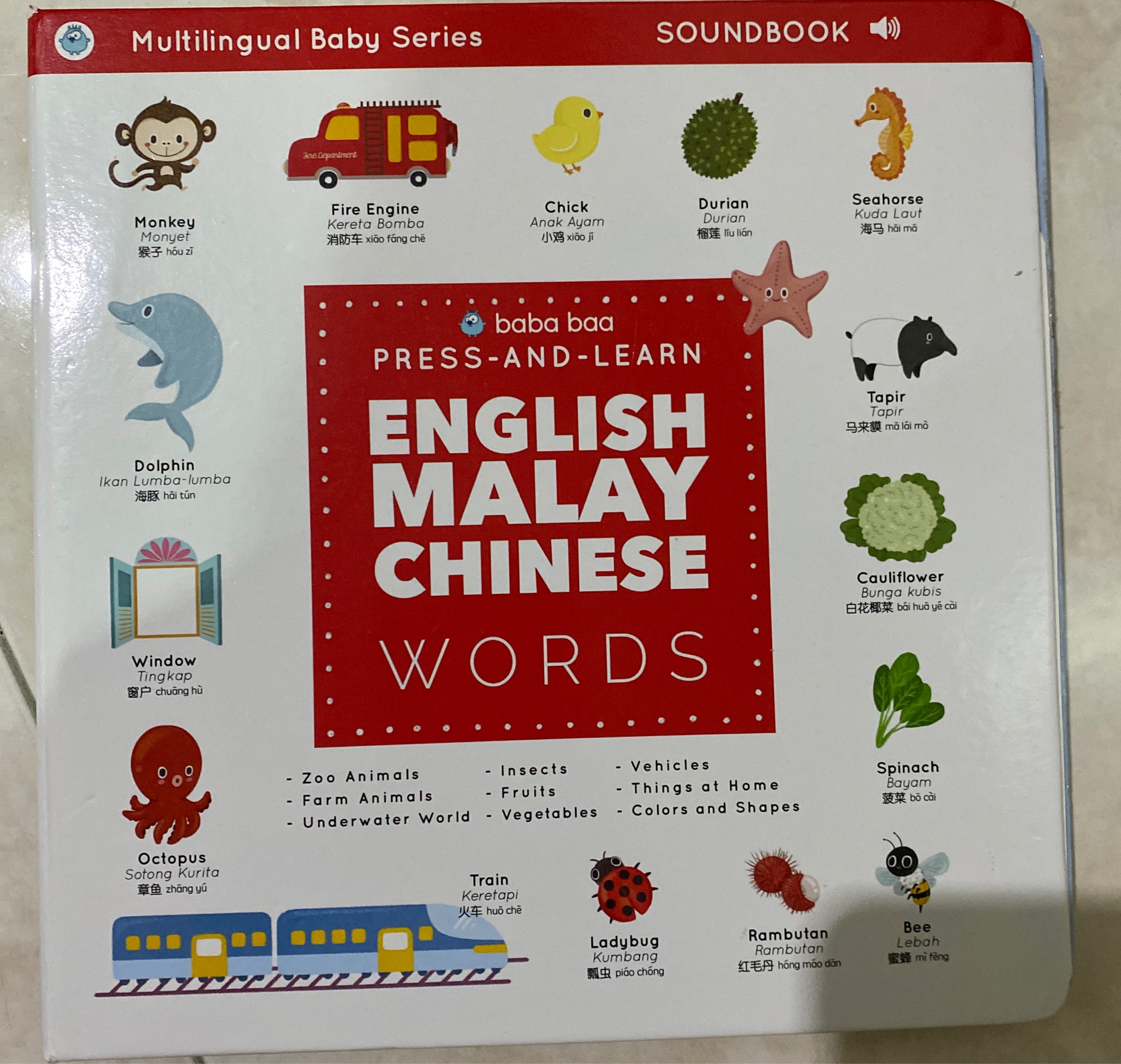 Baba baa English malay Chinese words