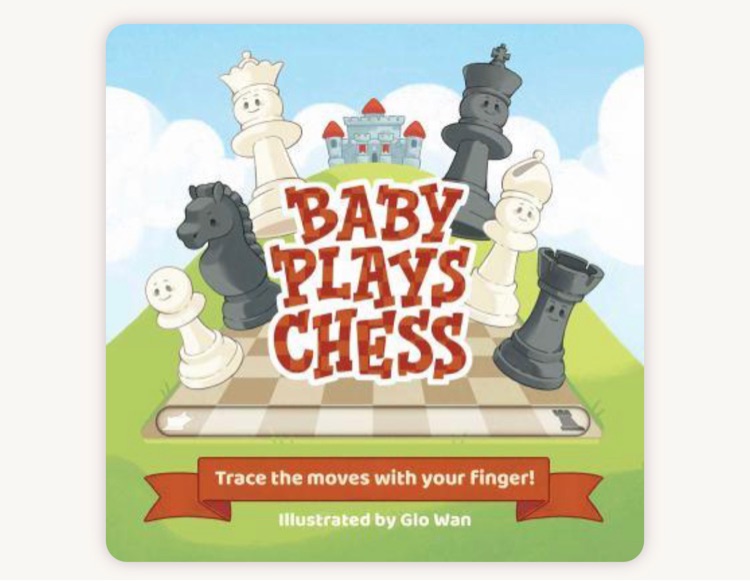 Baby plays chess