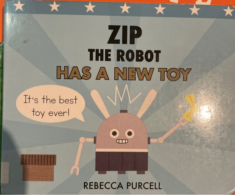 Zip the robot has a new toy