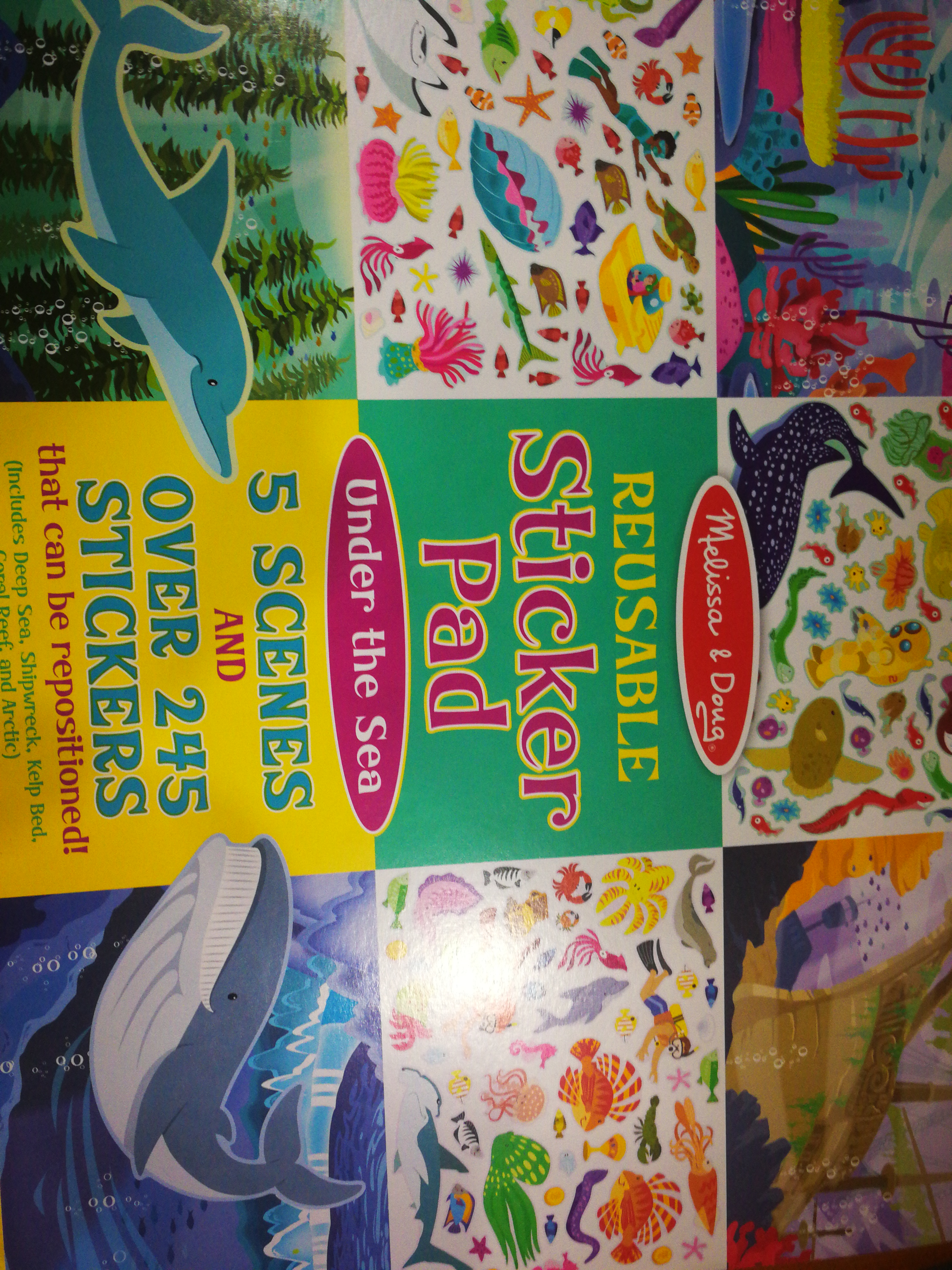 Resuable sticker pad under the sea