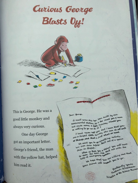 Curious george blasts off