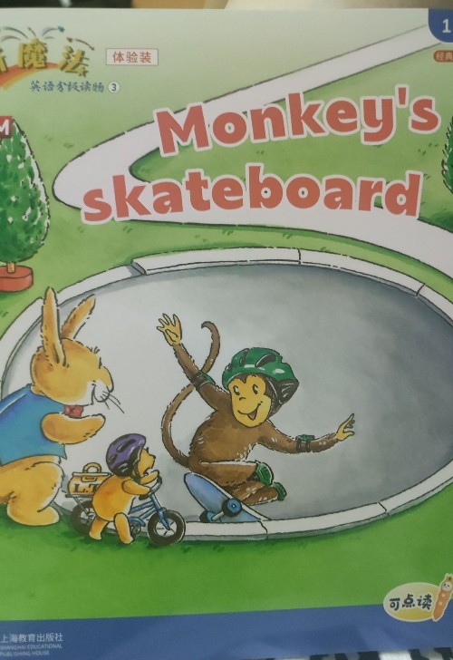 monkey's  skateboard