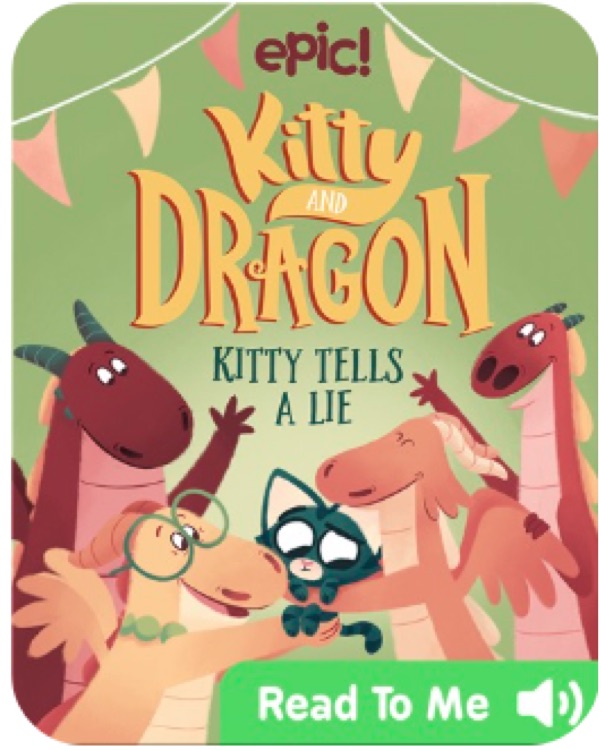 Kitty and dragon Kitty tells a lie