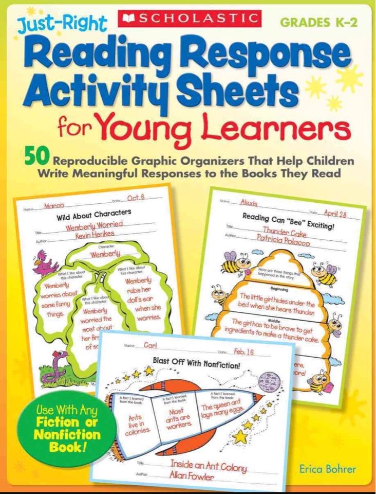 Just-Right Reading Response Activity Sheets for Young Learners