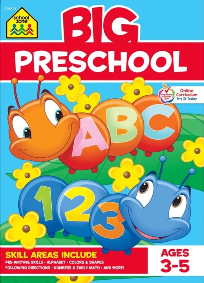 School Zone Big Preschool Workbook (Ages 3-5)