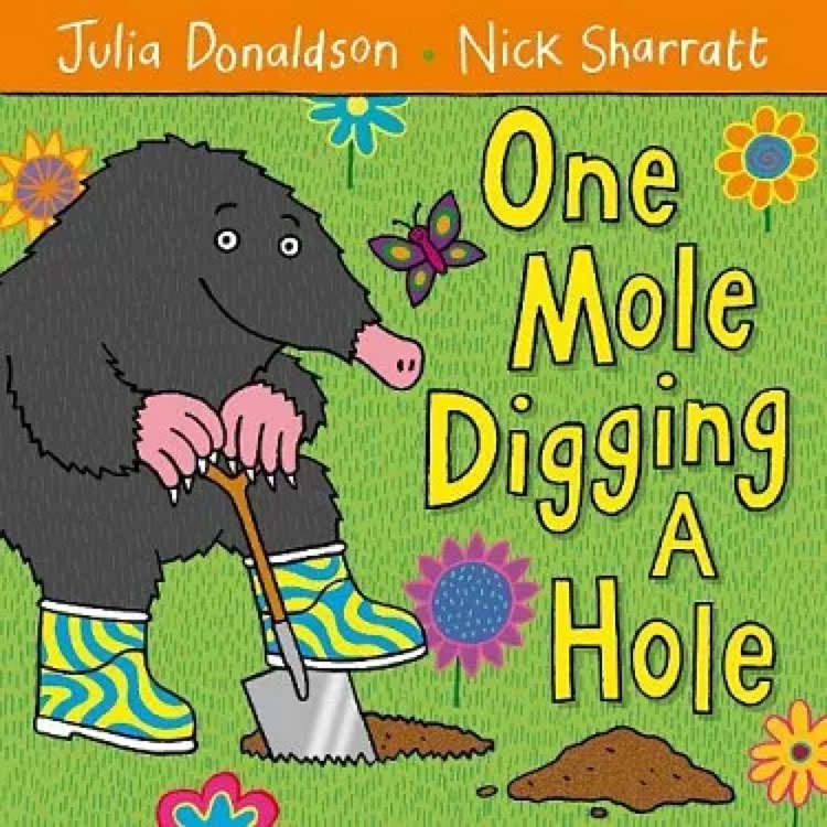 One mole digging a hole