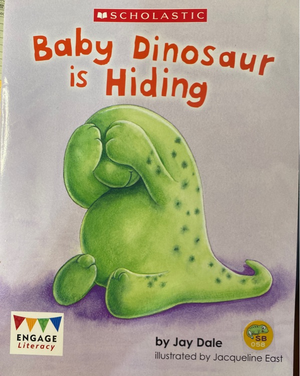 Baby dinosaur is hiding