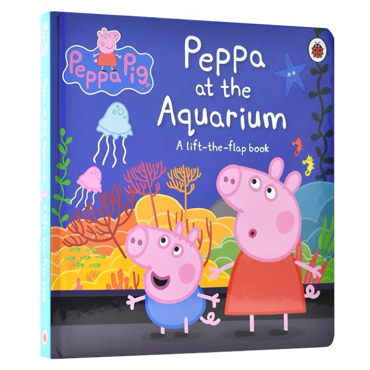 Peppa Pig - Peppa at the Aquarium 小豬佩奇在水族館 故事繪本紙板書 英語(yǔ)啟蒙 親子讀物 2-6歲