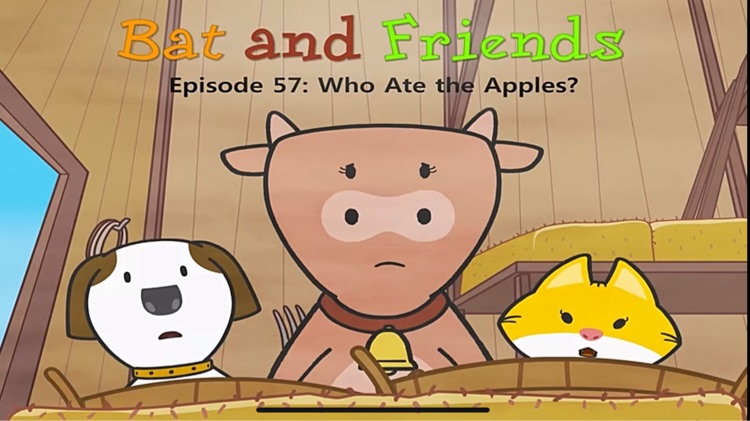 Bat and Friends 57 Who ate the apples