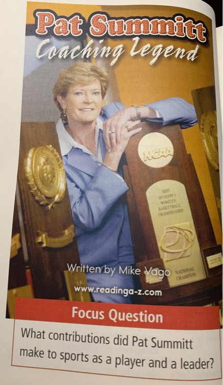 Pat Summitt Coaching Legend(RAZ V)