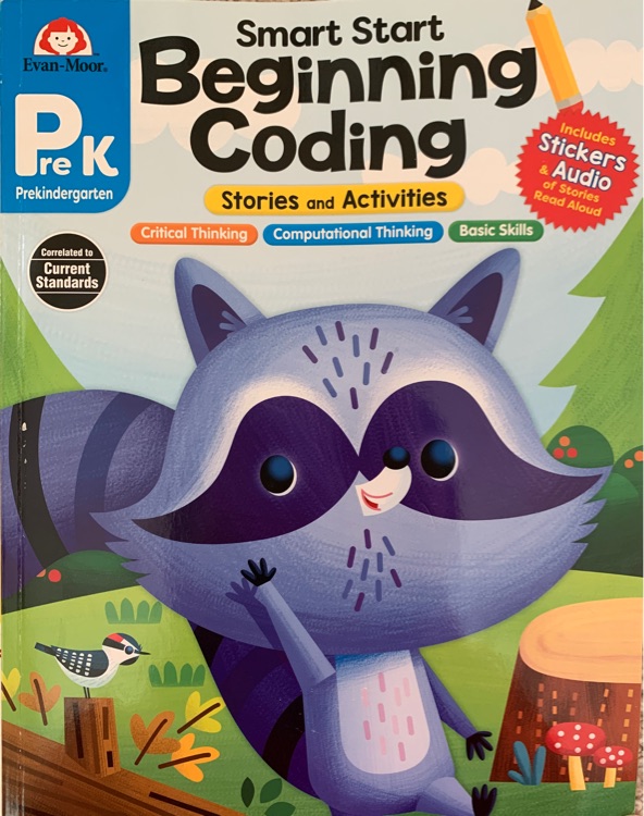 英文原版 聰慧啟蒙系列Smart Start: Beginning Coding Grade PreK學(xué)前班開始編碼 低幼兒童英語(yǔ)啟蒙早教書 美國(guó)加州教輔練習(xí)冊(cè)