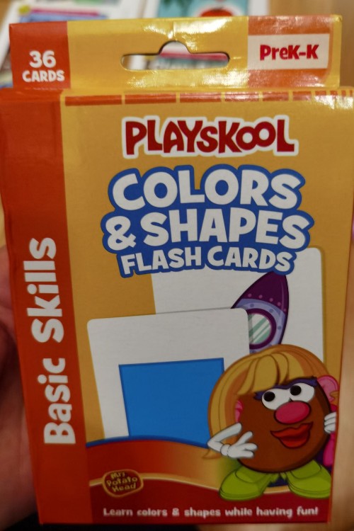 playskool colors & shapes flash cards