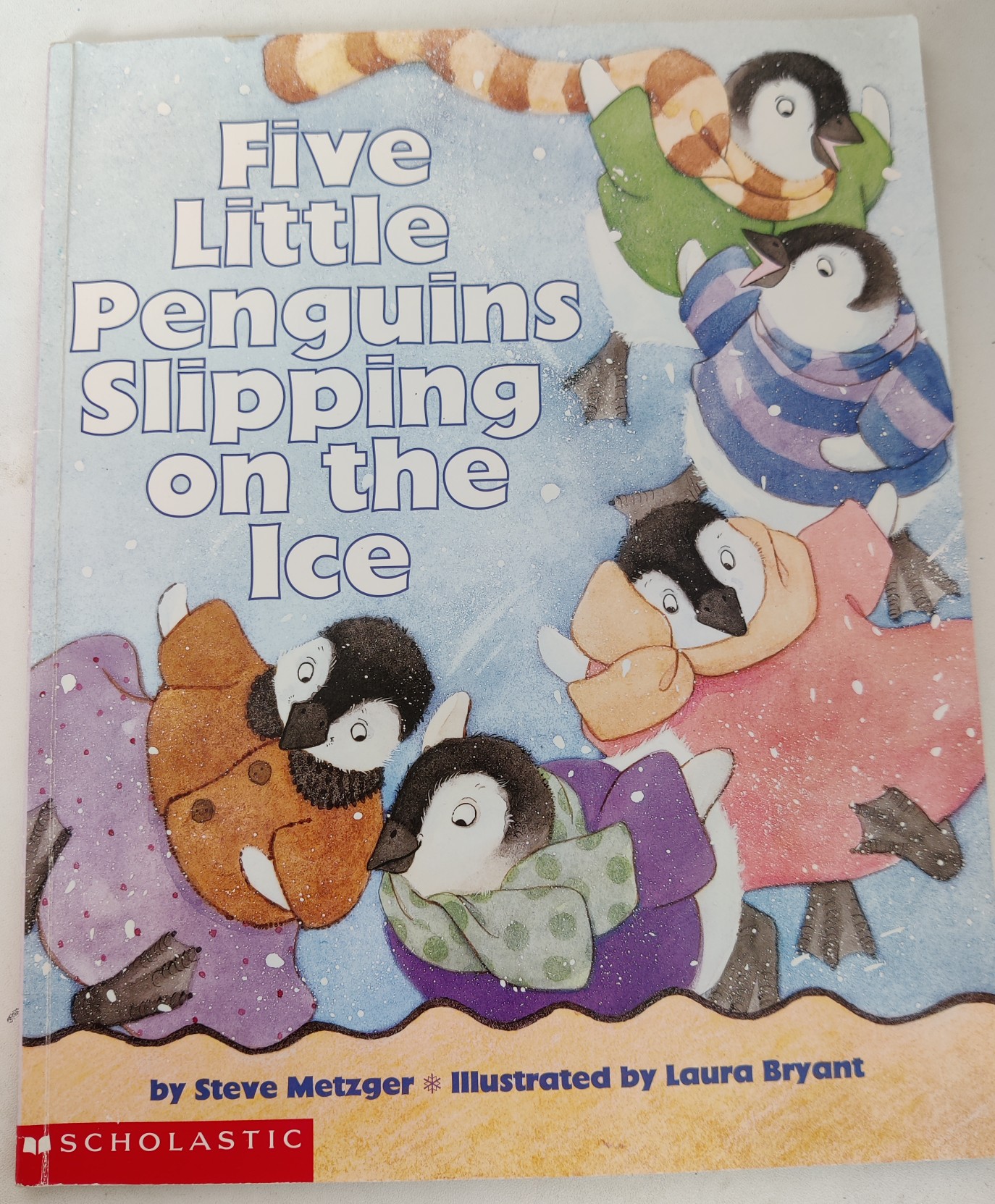 Five Little Penguins Slipping On The Ice