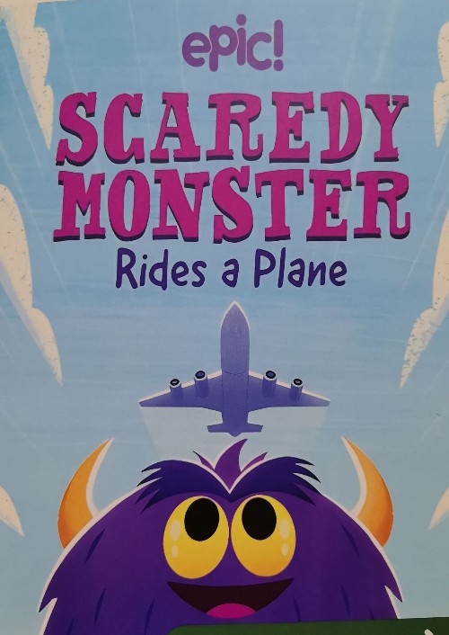 scaredy monster rides a plane