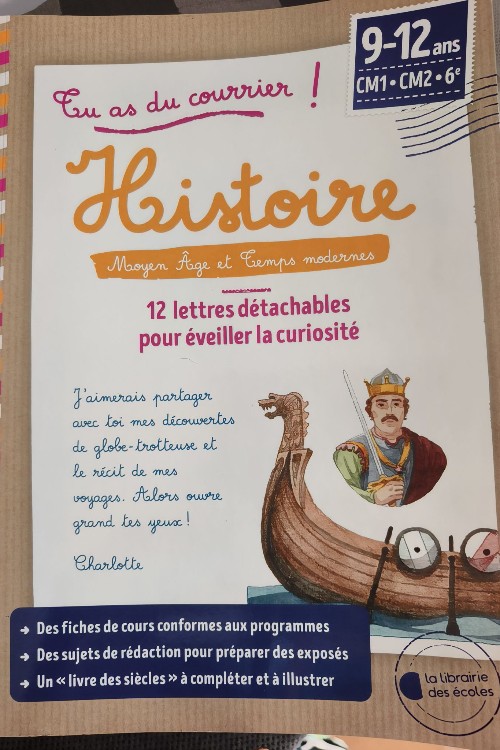 Tu as du courier Histoire :moyen age et temps moderne