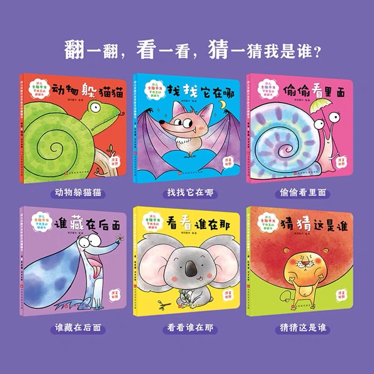 幼兒全腦開發(fā)早教互動翻翻書(全6冊) [3-6歲]