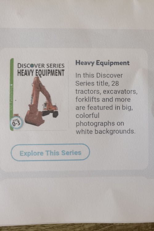 discover series heavy equipment