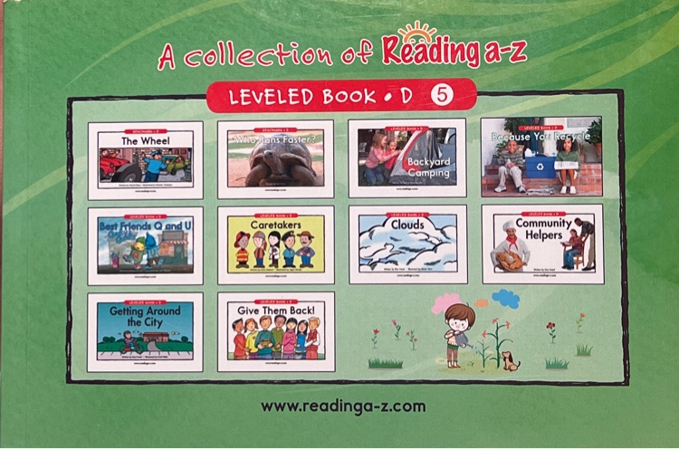 A collection of reading a-z leveled book D5