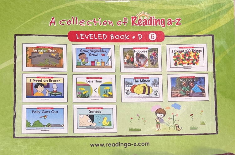 A collection of Reading a-z leveled book D6