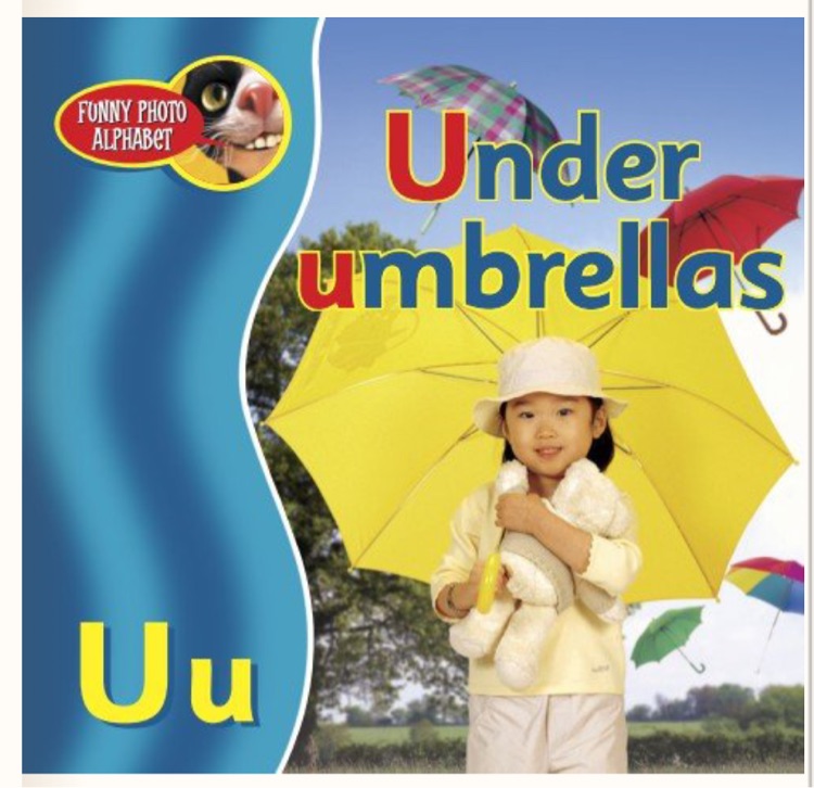 under umbrella