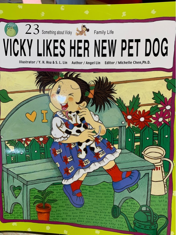 Vicky likes her new pet dog