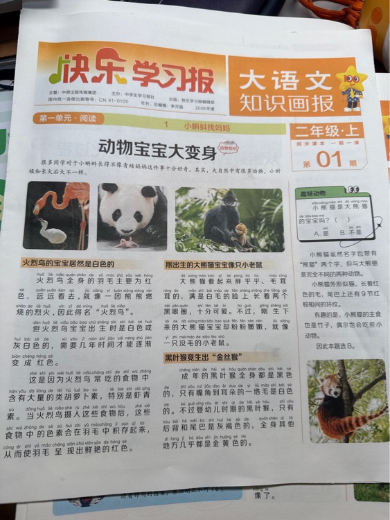 大語文知識(shí)畫報(bào)二上