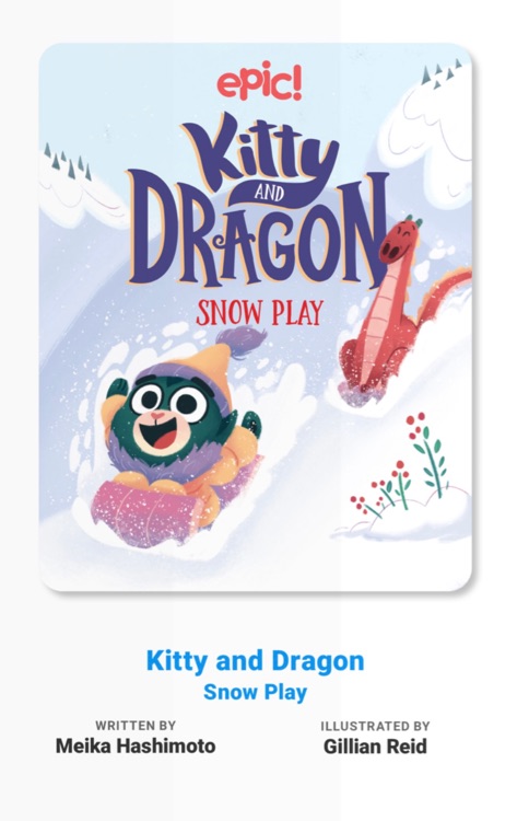 Kitty and Dragon Snow Play