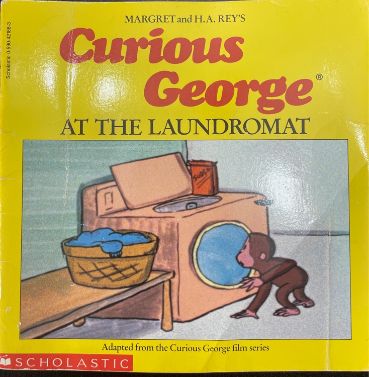 Curious George at the laundromat